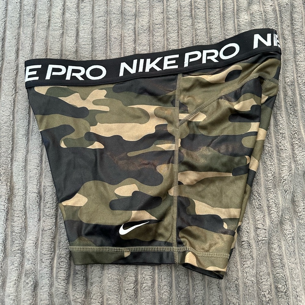 Camo Print Nike Pro Spandex Shorts